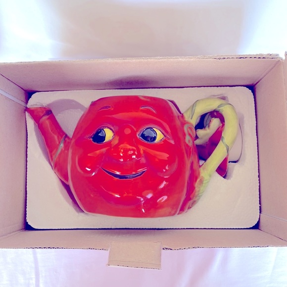 NIB Cracker Barrel Very Beautiful Ceramic Pumpkin  Teapot Orange - Picture 7 of 11